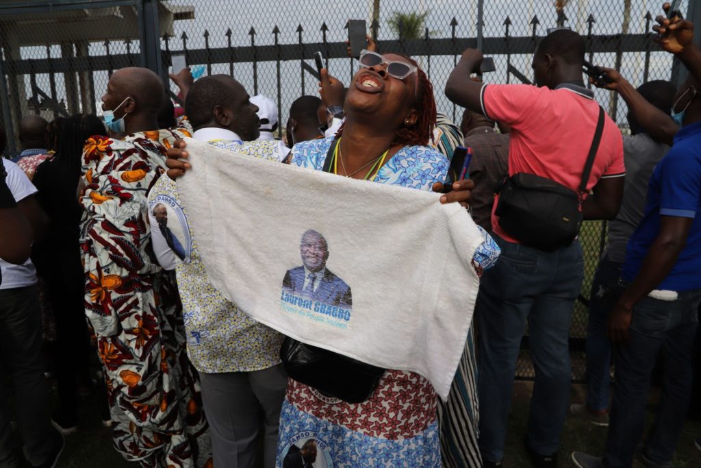 l'accueil de laurent gbagbo en côte d'ivoire