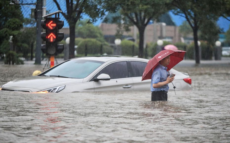 une forte inondation en chine